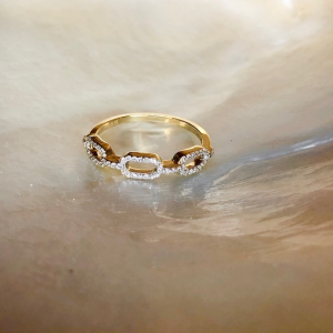 Gelbgold Ring Diamanten
